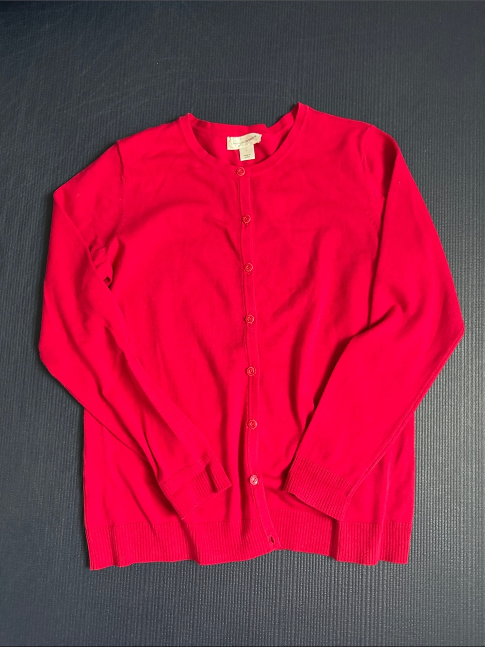 Christopher & Banks Bright Red Button-Front Cardigan